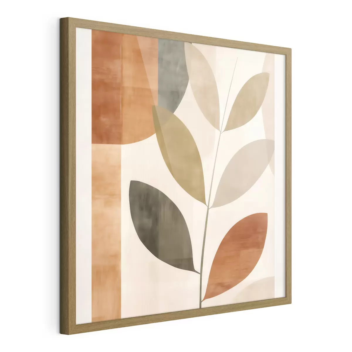Poster Composizione di foglie calde in uno stile minimalista e lirico f46646