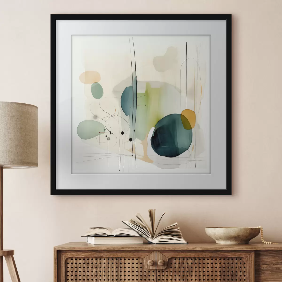 Poster Geometria artistica in toni tenui f46649