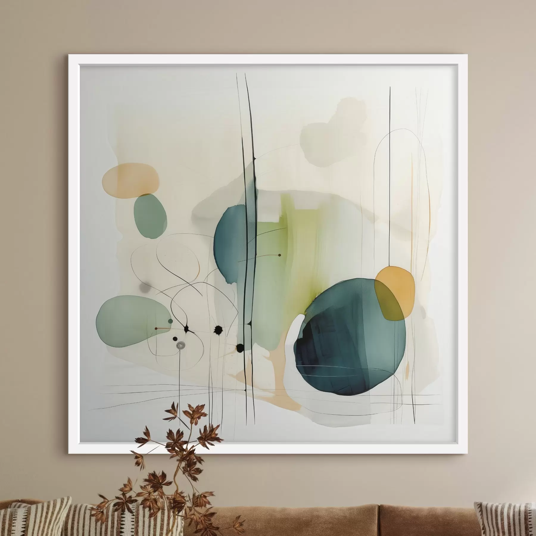 carta da parati Geometria artistica in toni tenui nr. f46649