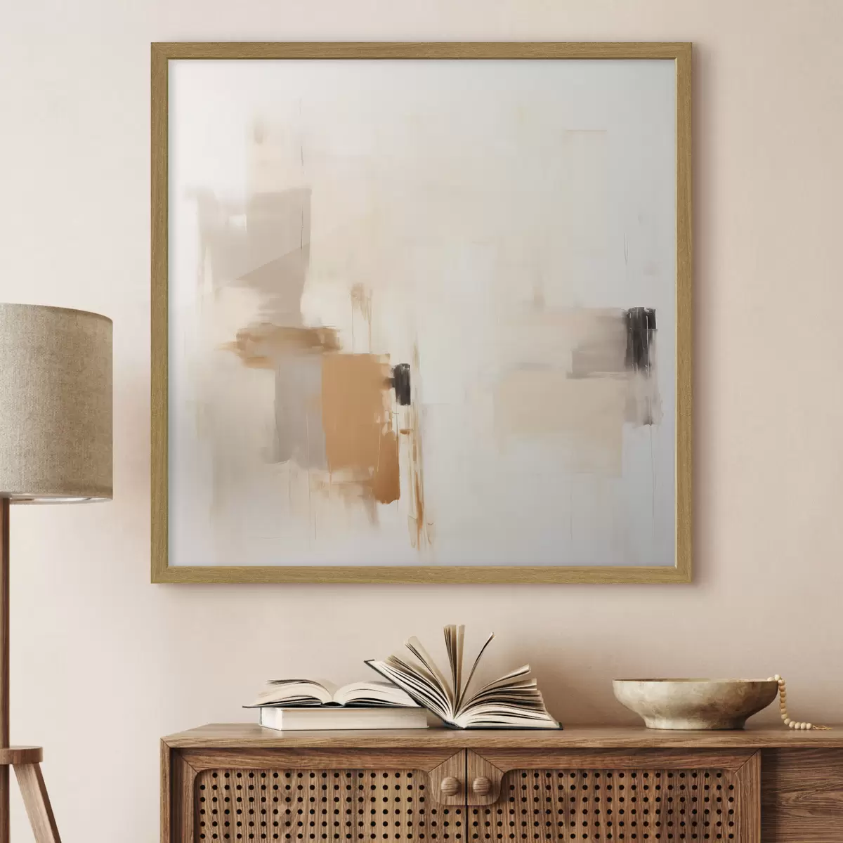 Poster Astrazione con forme sfocate in toni tranquilli f46655
