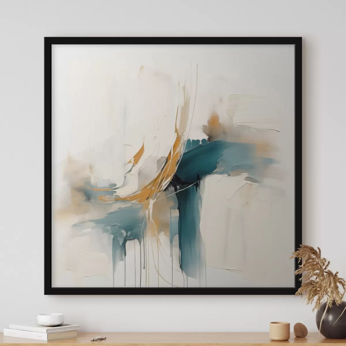 Poster Astrazione dinamica con elementi strutturati f46657