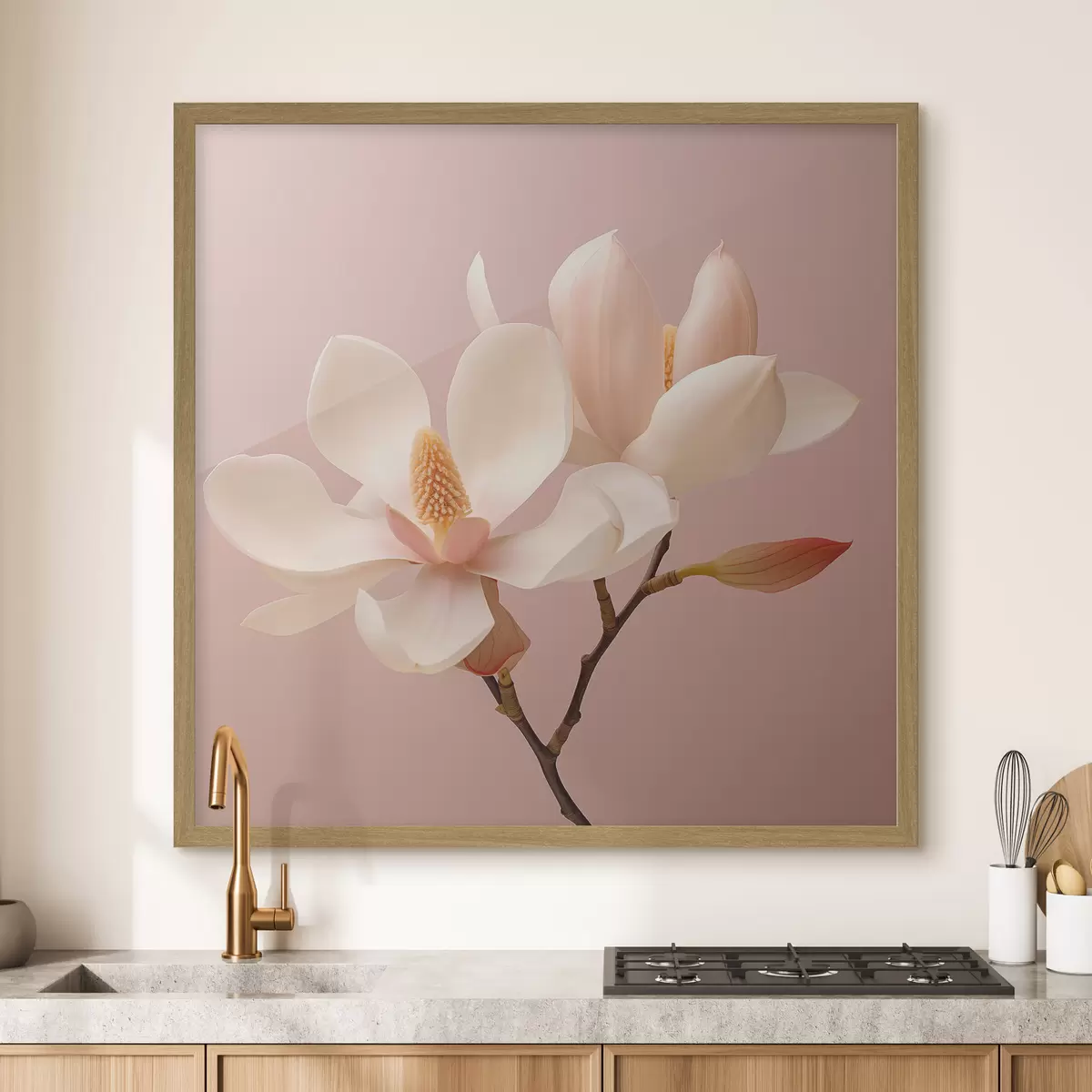 Poster Delicati petali di fiori in una palette di colori pastello f46666
