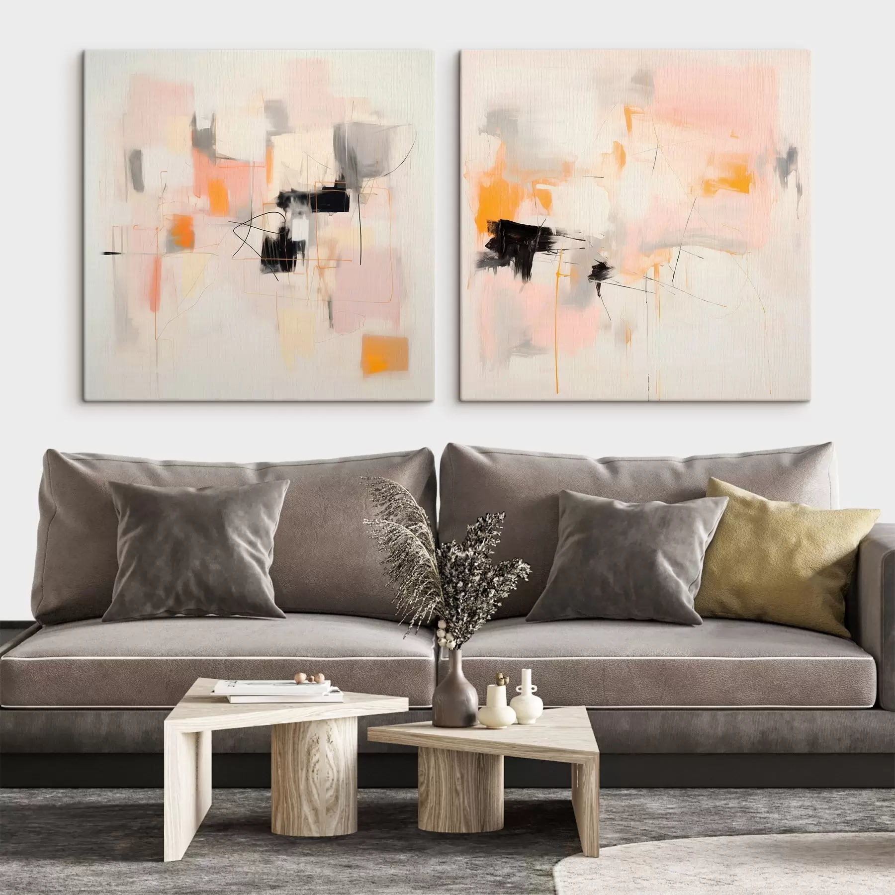 carta da parati Composizione artistica con accenti contrastanti in due parti nr. m00980