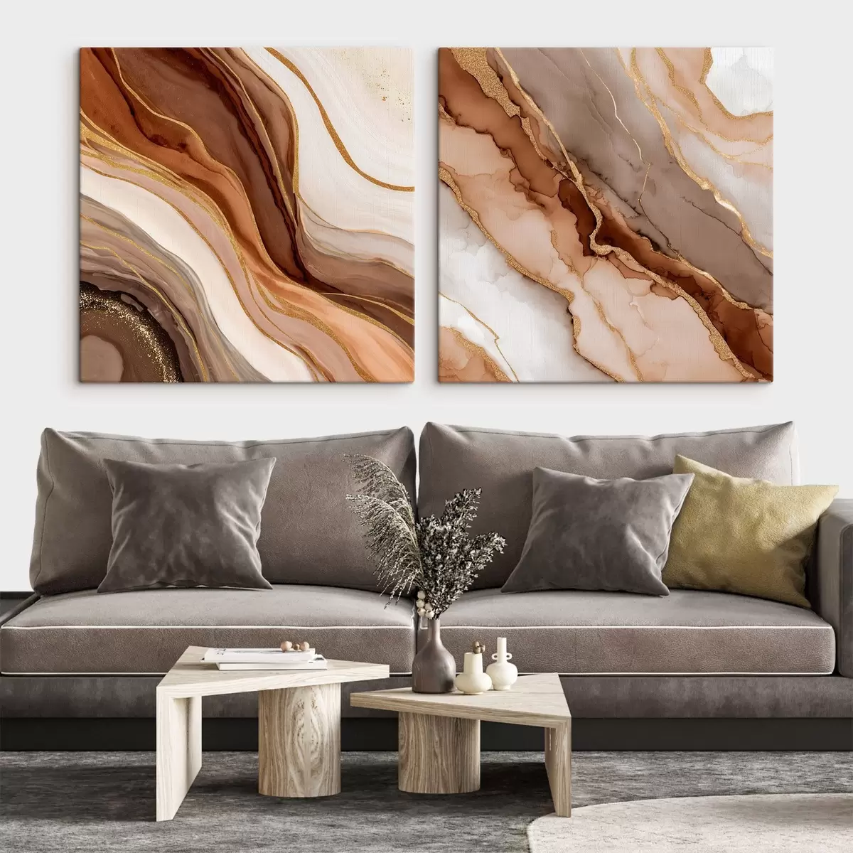 carta da parati Composizione astratta in due parti con transizioni fluide e stratificate nr. m00982