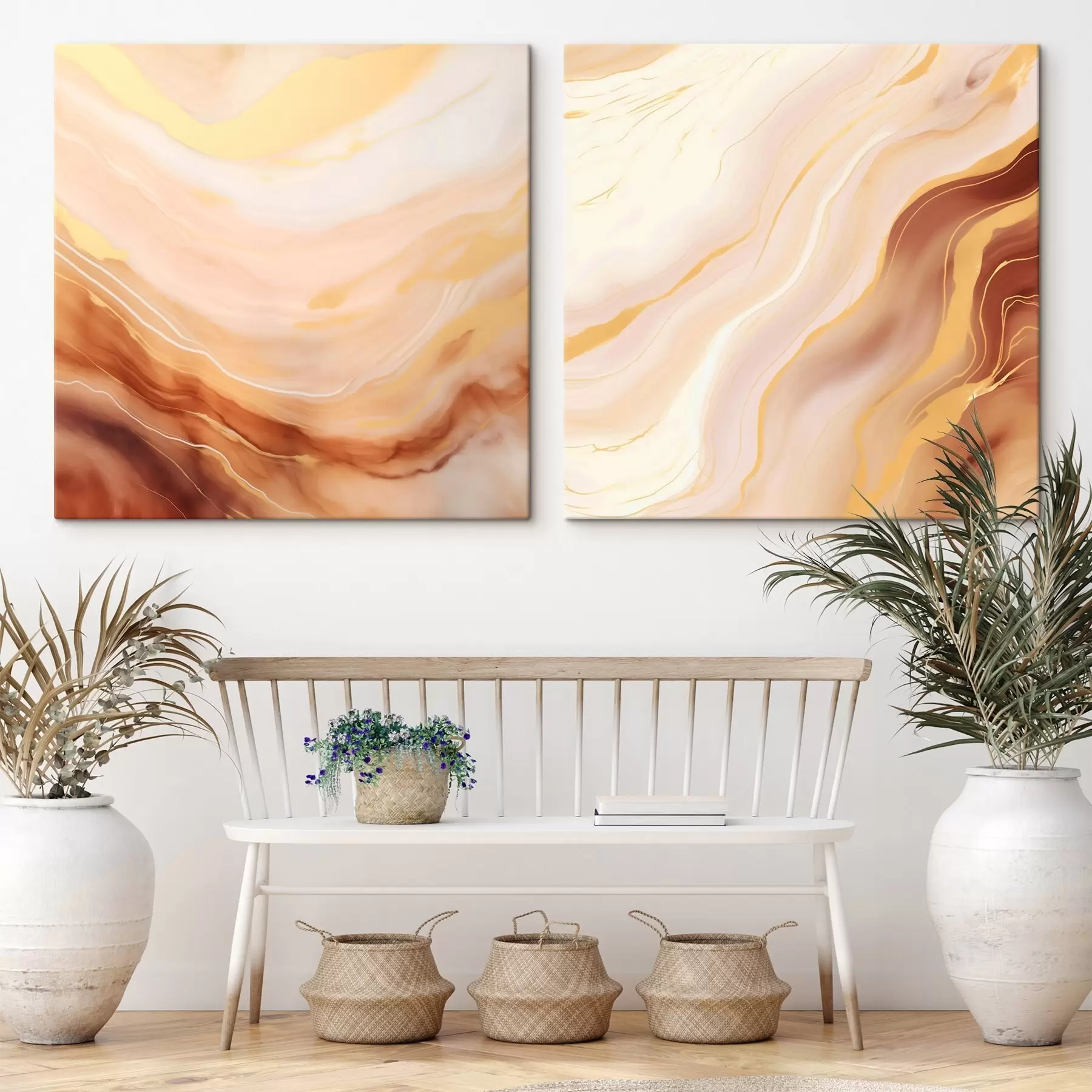 carta da parati Strutture leggere e ondulate realizzate con la tecnica dell'acquerello nr. m00991