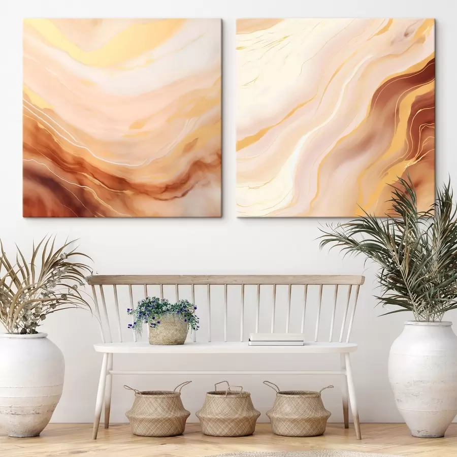 carta da parati Strutture leggere e ondulate realizzate con la tecnica dell'acquerello nr. m00991