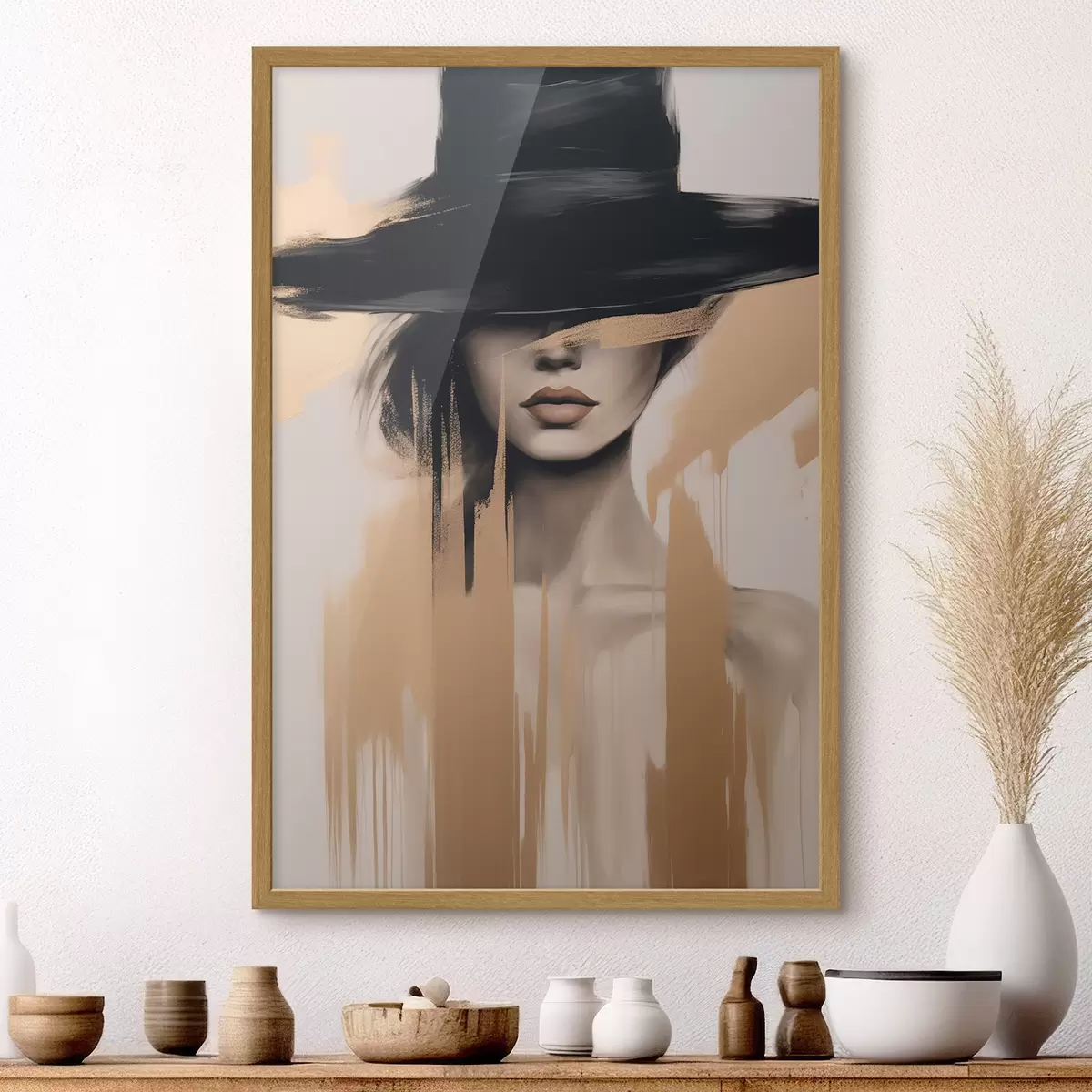 Poster Ritratto con cappello nero f46802