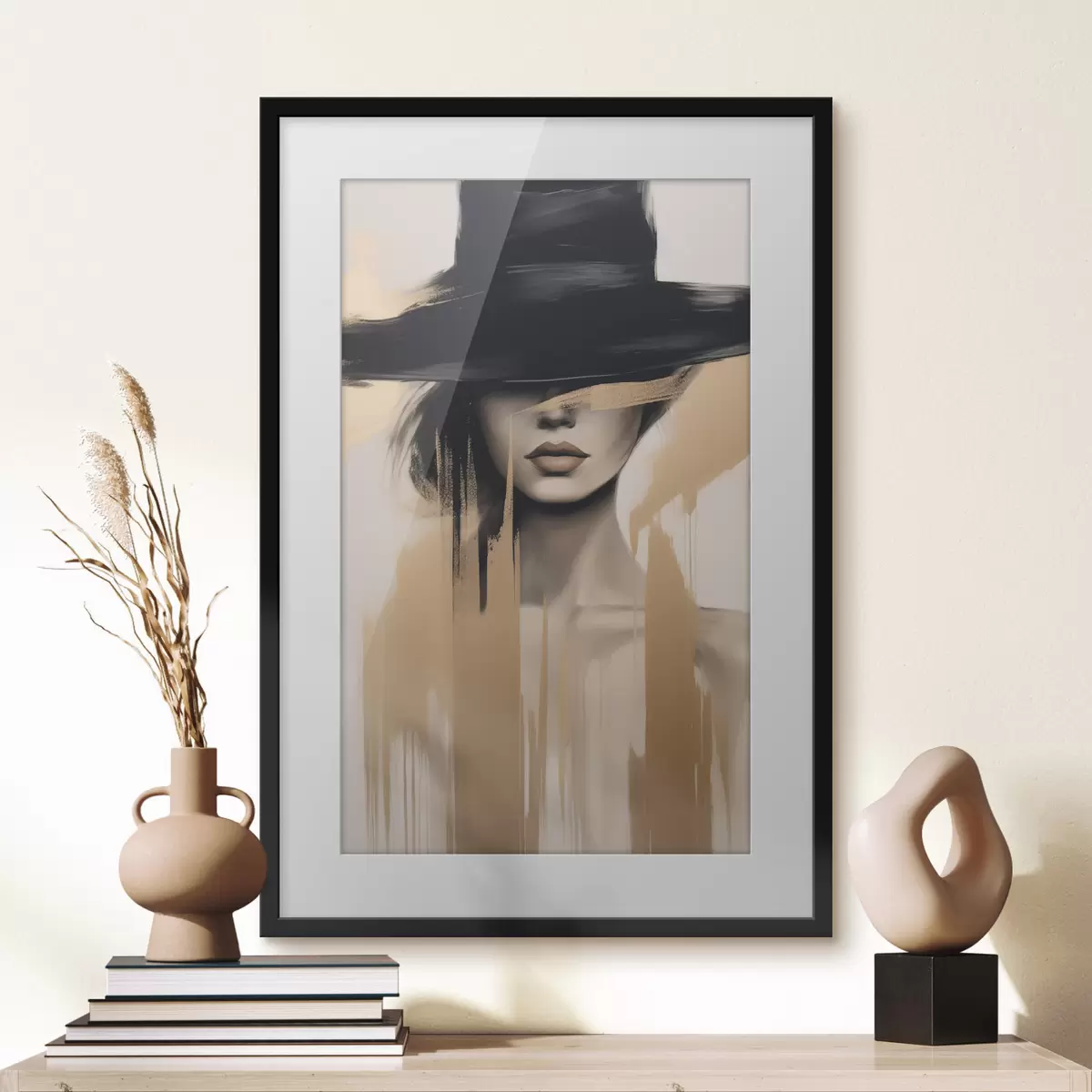Poster Ritratto con cappello nero f46802