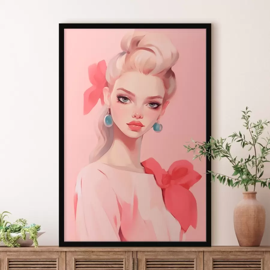 carta da parati Ragazza in rosa nr. f46804