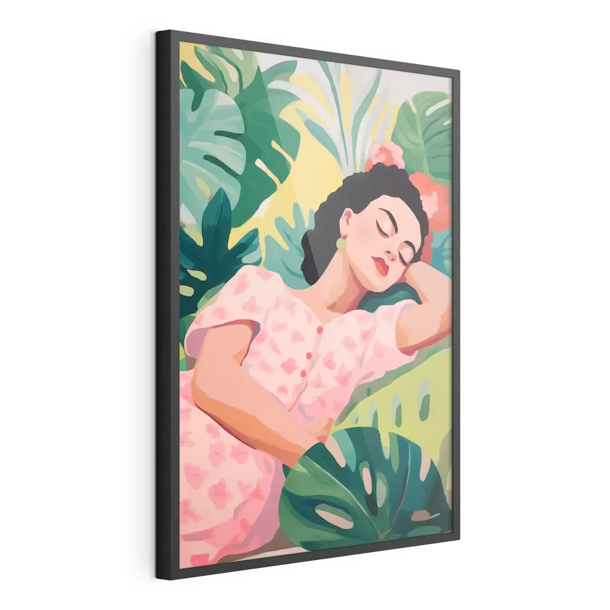 Poster Ragazza tra le foglie f46807