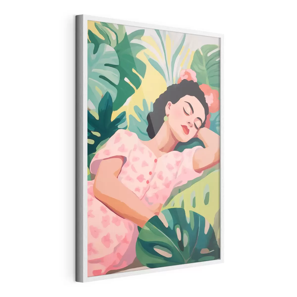 Poster Ragazza tra le foglie f46807