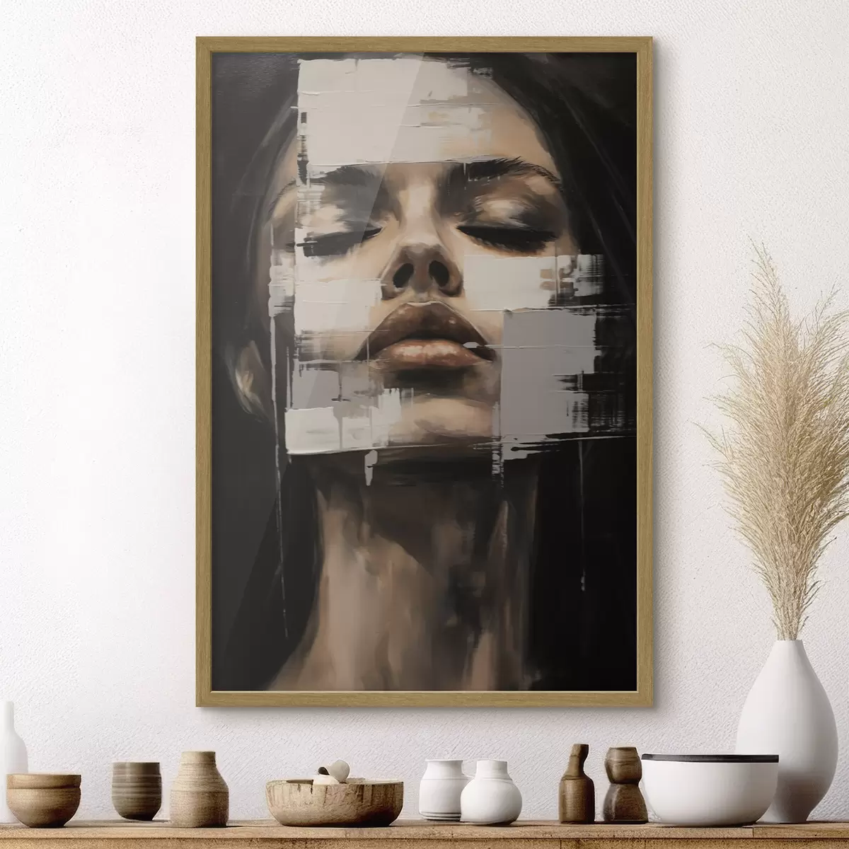 Poster Ritratto astratto con effetto sfocato f46811