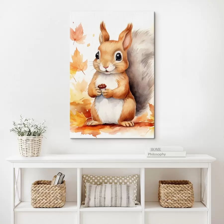carta da parati Scoiattolo carino, imitazione acquerello nr. s46766