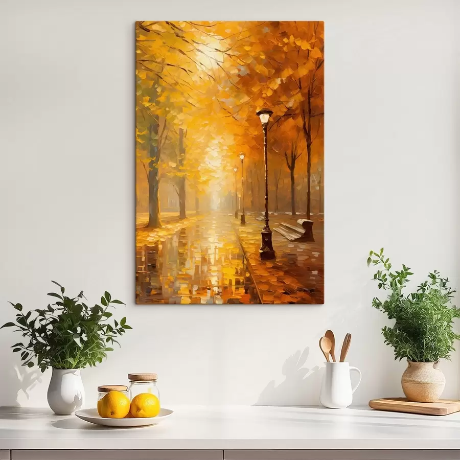 carta da parati Vicolo in un parco autunnale nr. s46778