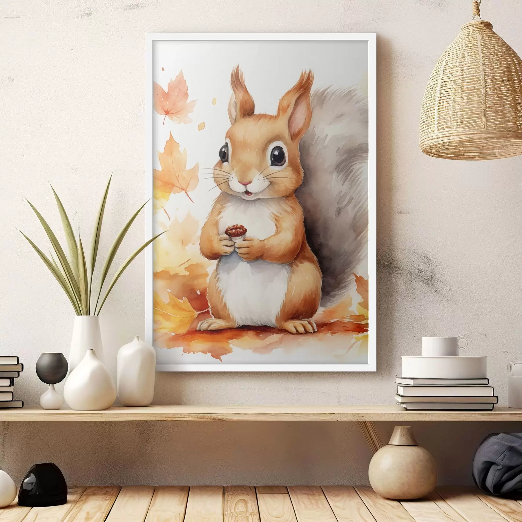 carta da parati Scoiattolo carino, imitazione acquerello nr. f46766