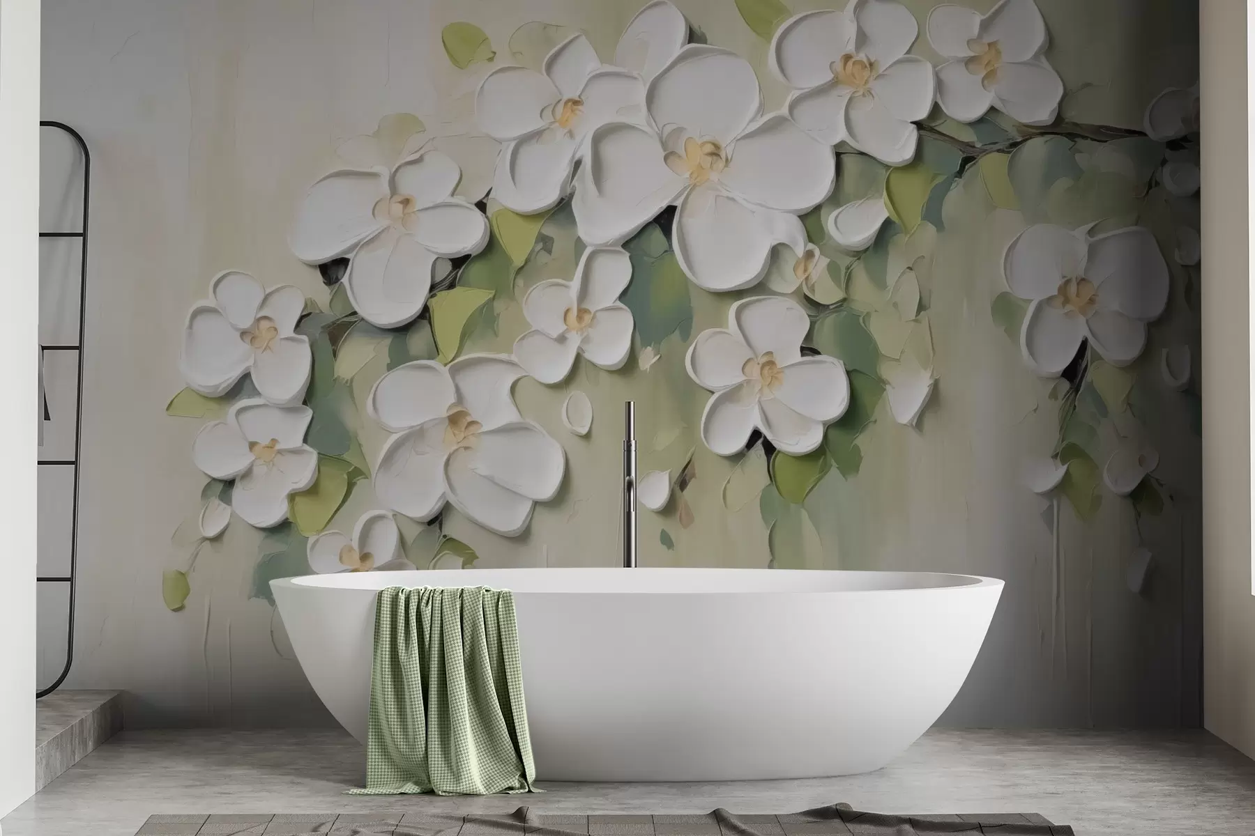 Carta da parati 3D Fiori Un ramo con fiori n. w04978