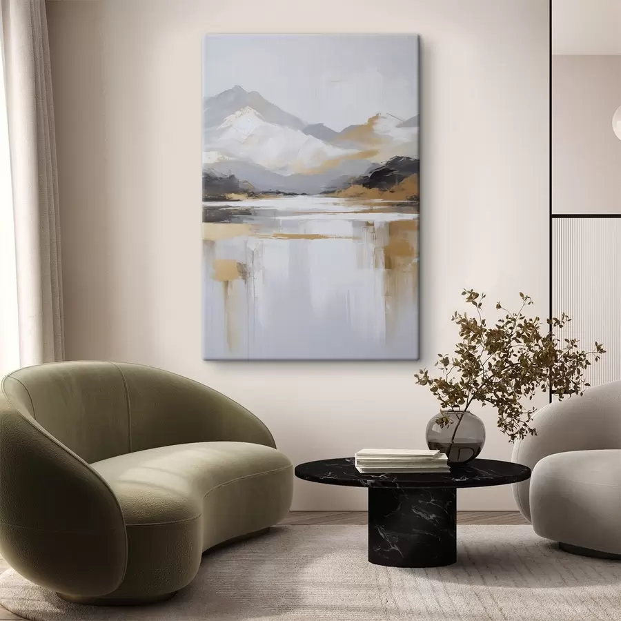 carta da parati Imitazione astratta di un paesaggio montano in un dipinto nr. s46841