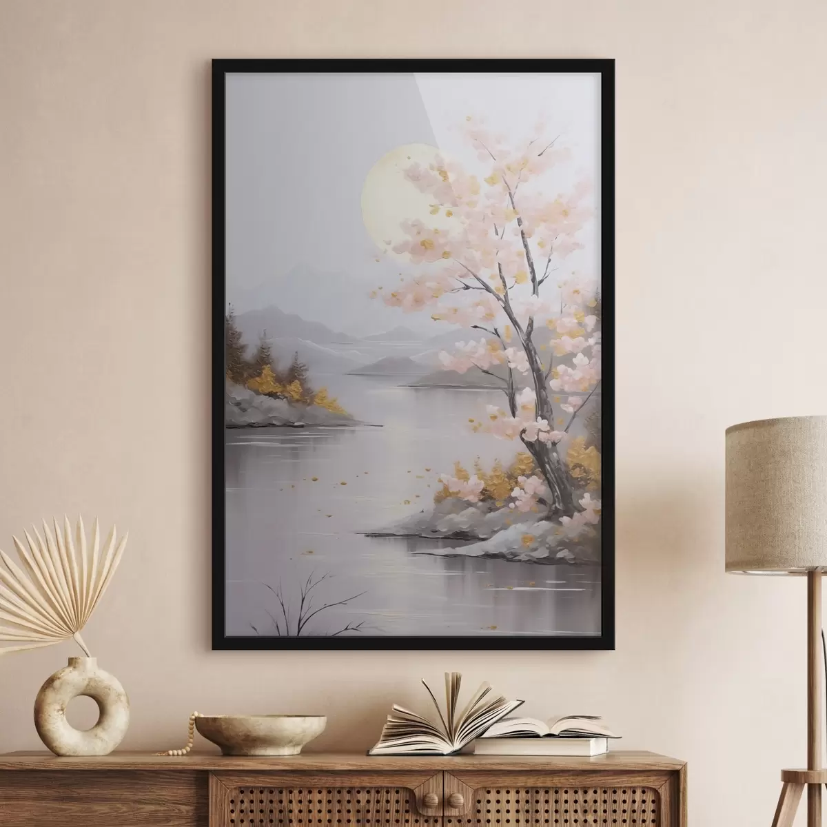 Poster Imitazione astratta del paesaggio nella pittura f46840