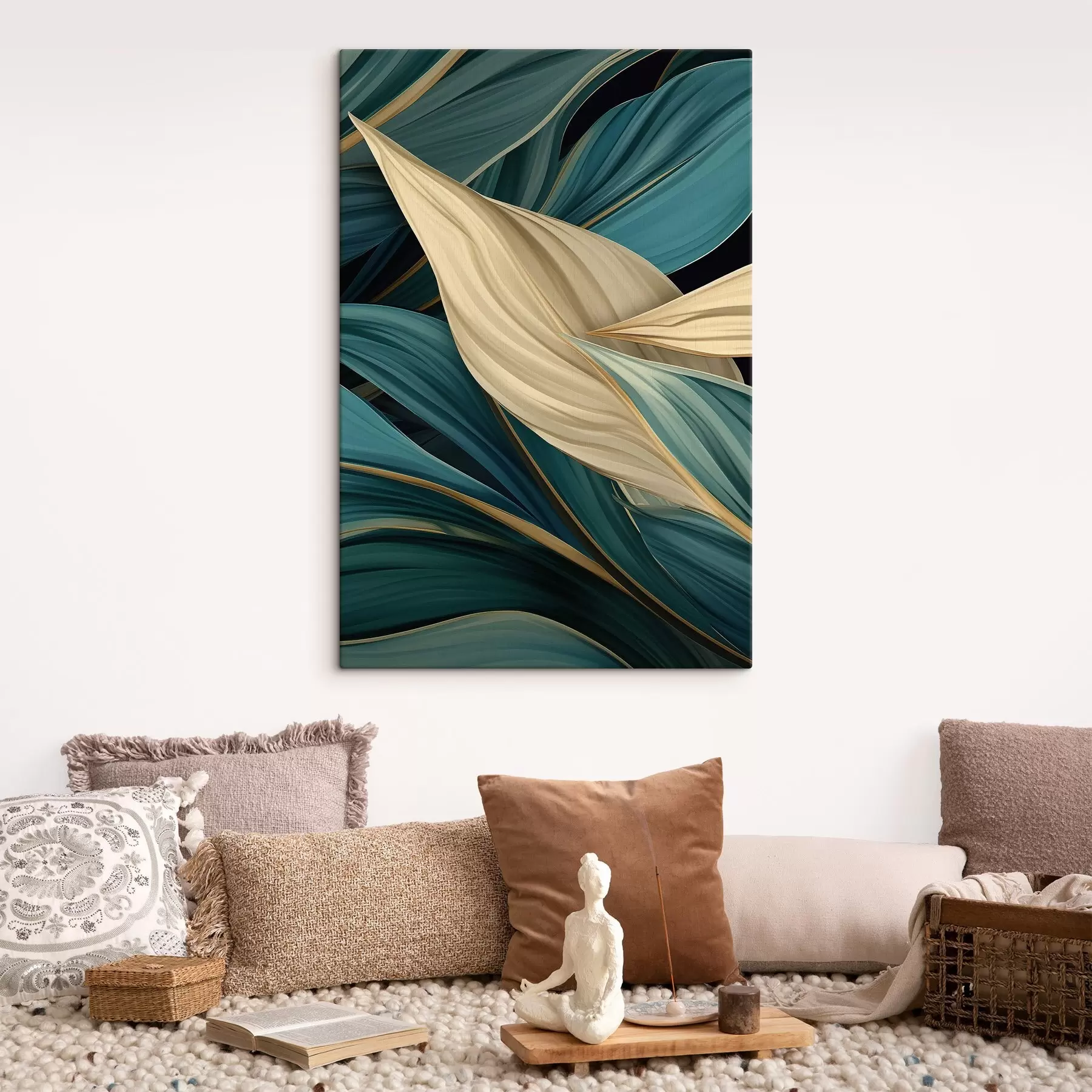 carta da parati Grandi foglie astratte nr. s46880