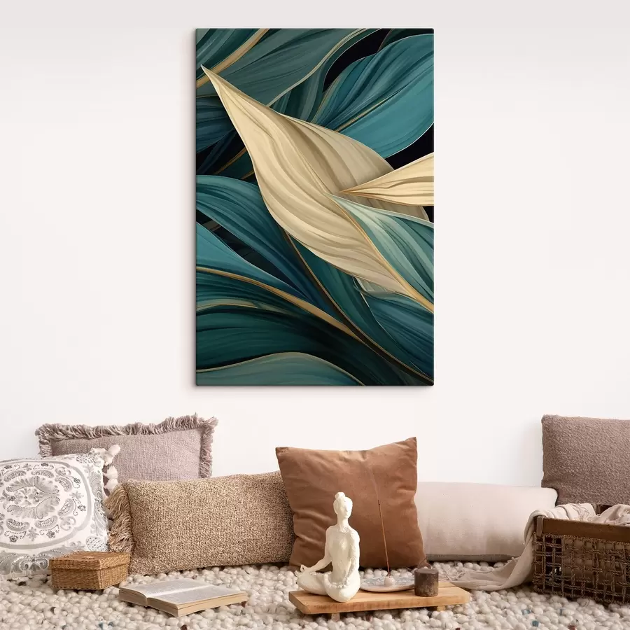 carta da parati Grandi foglie astratte nr. s46880