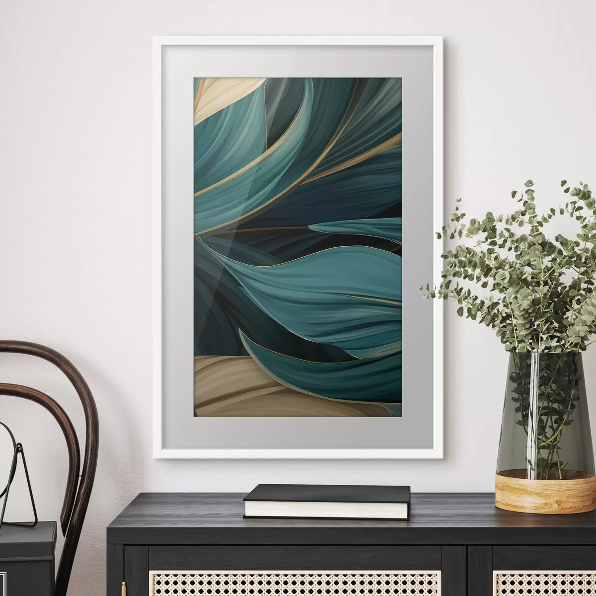 Poster Foglie astratte verdi f46879