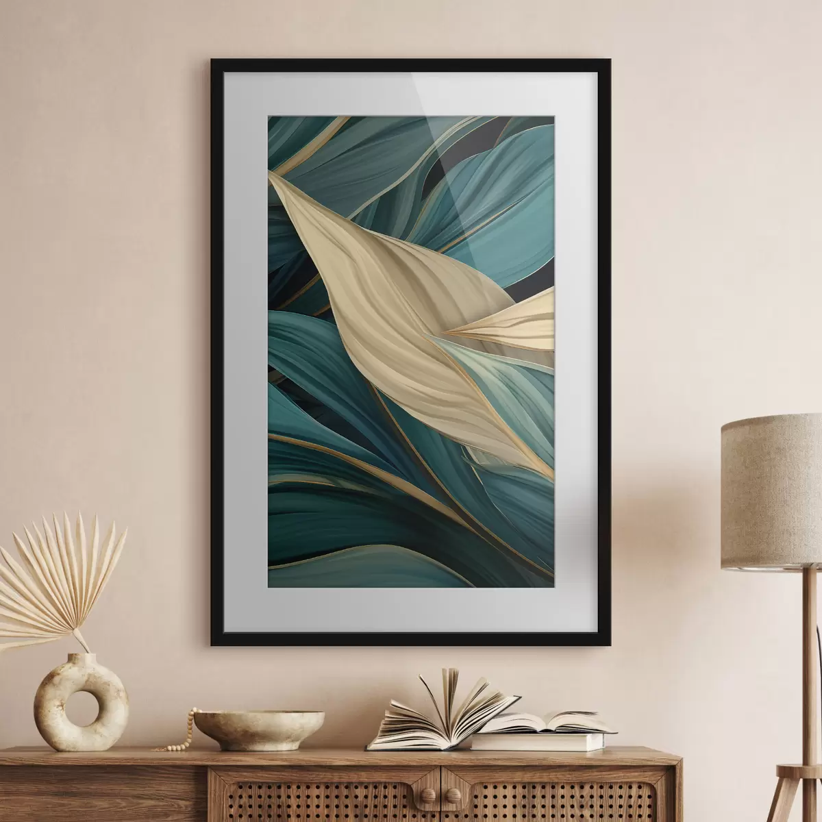 Poster Grandi foglie astratte f46880