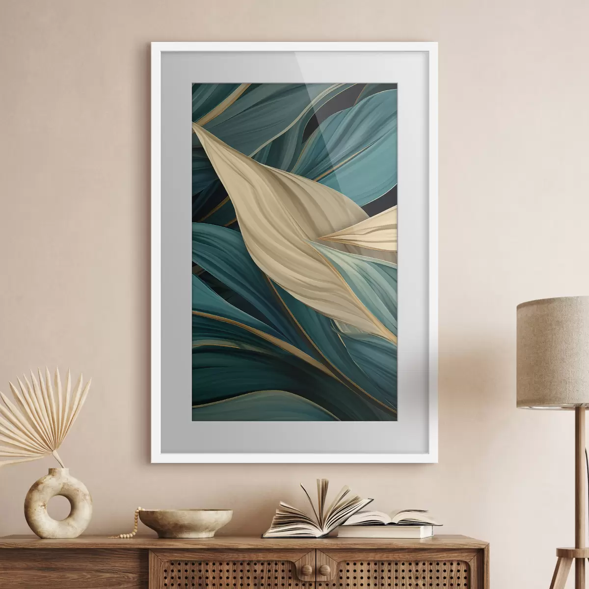 Poster Grandi foglie astratte f46880