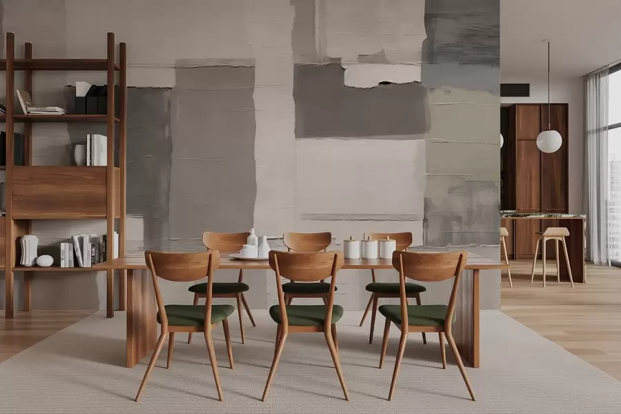 carta da parati Rettangoli dalla texture calma nei toni del grigio-beige nr. w04958