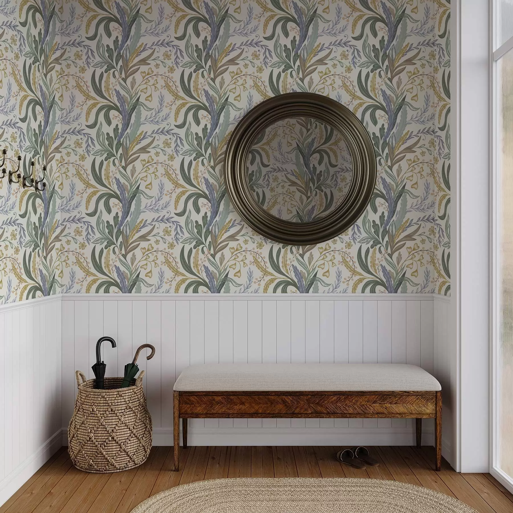 carta da parati Ricco ornamento floreale in una delicata palette di colori pastello nr. a00939