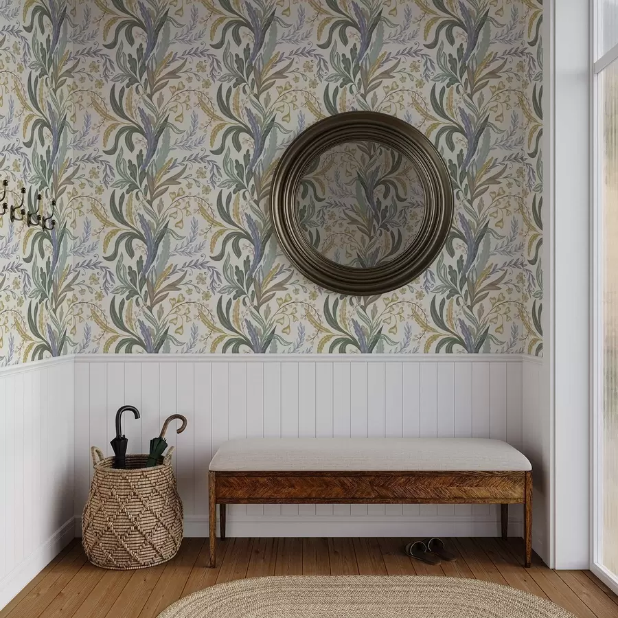 carta da parati Ricco ornamento floreale in una delicata palette di colori pastello nr. a00939