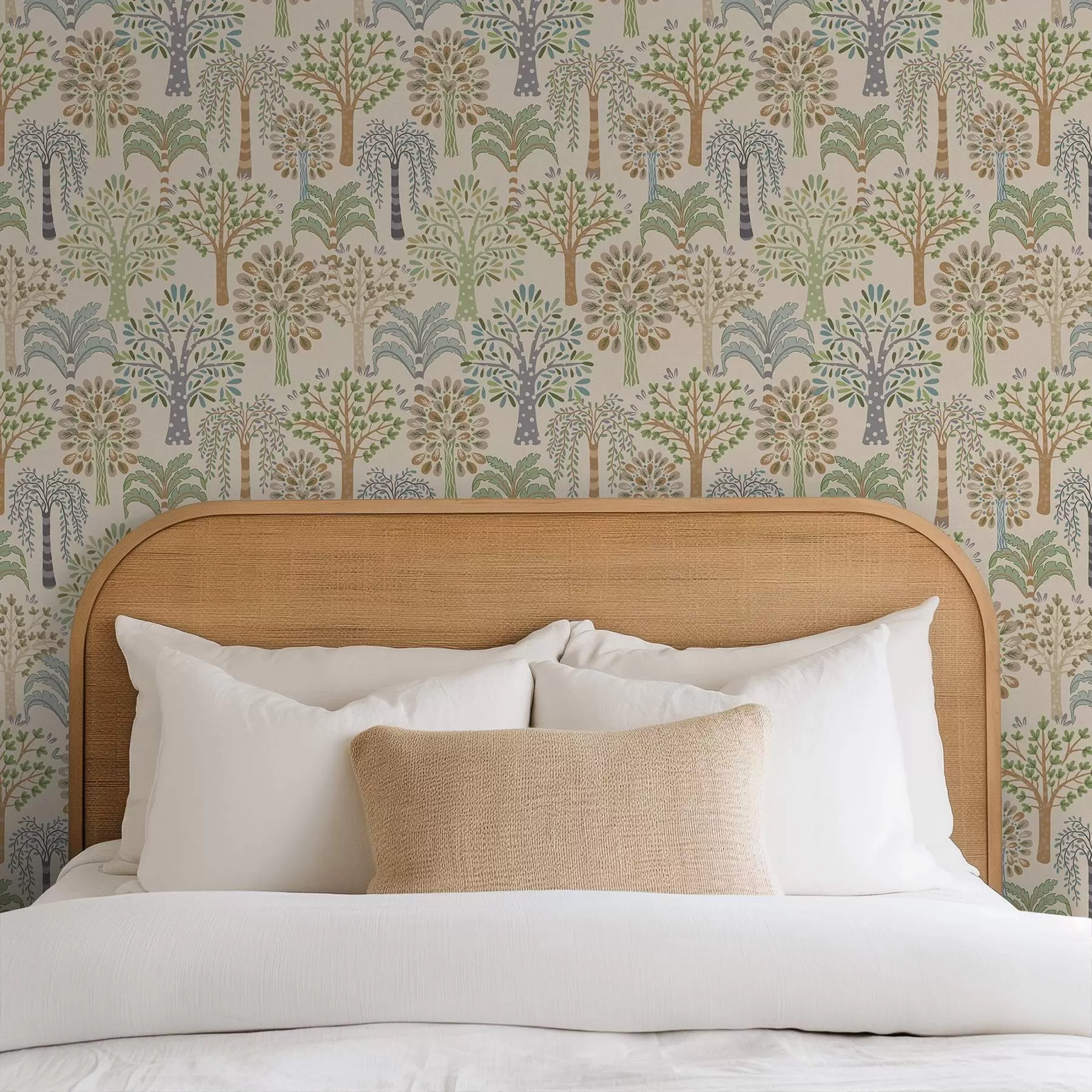 carta da parati Alberi decorativi in una delicata palette naturale nr. a00960