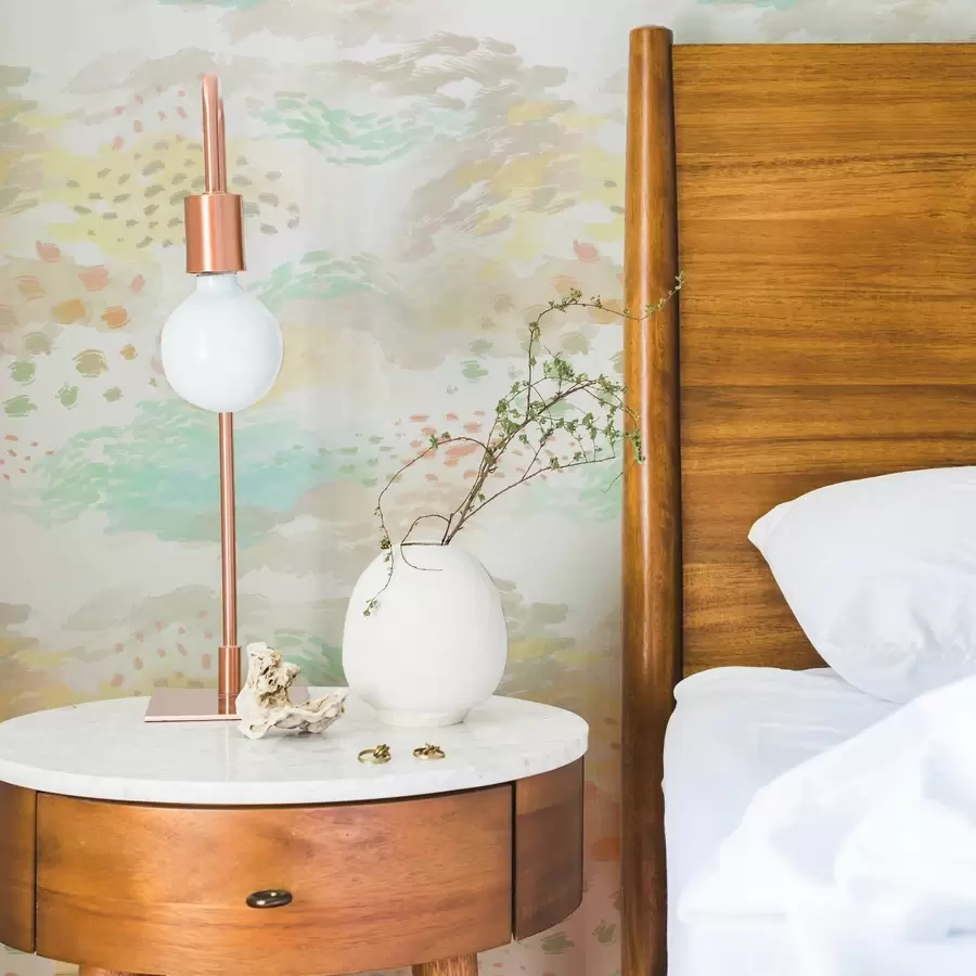 carta da parati Leggere pennellate pastello su uno sfondo quasi bianco nr. a00999