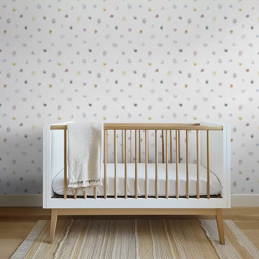 carta da parati Grandi macchie colorate ad acquerello su carta bianca nr. a01062