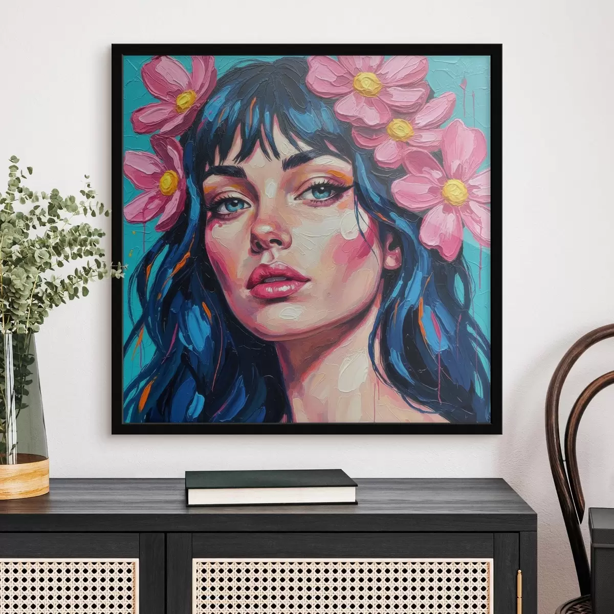 Poster Ragazza con fiori tra i capelli f46846