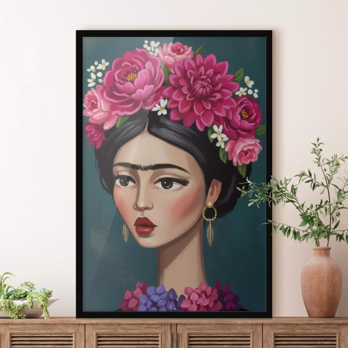 Poster Ragazza con fiori tra i capelli f46857