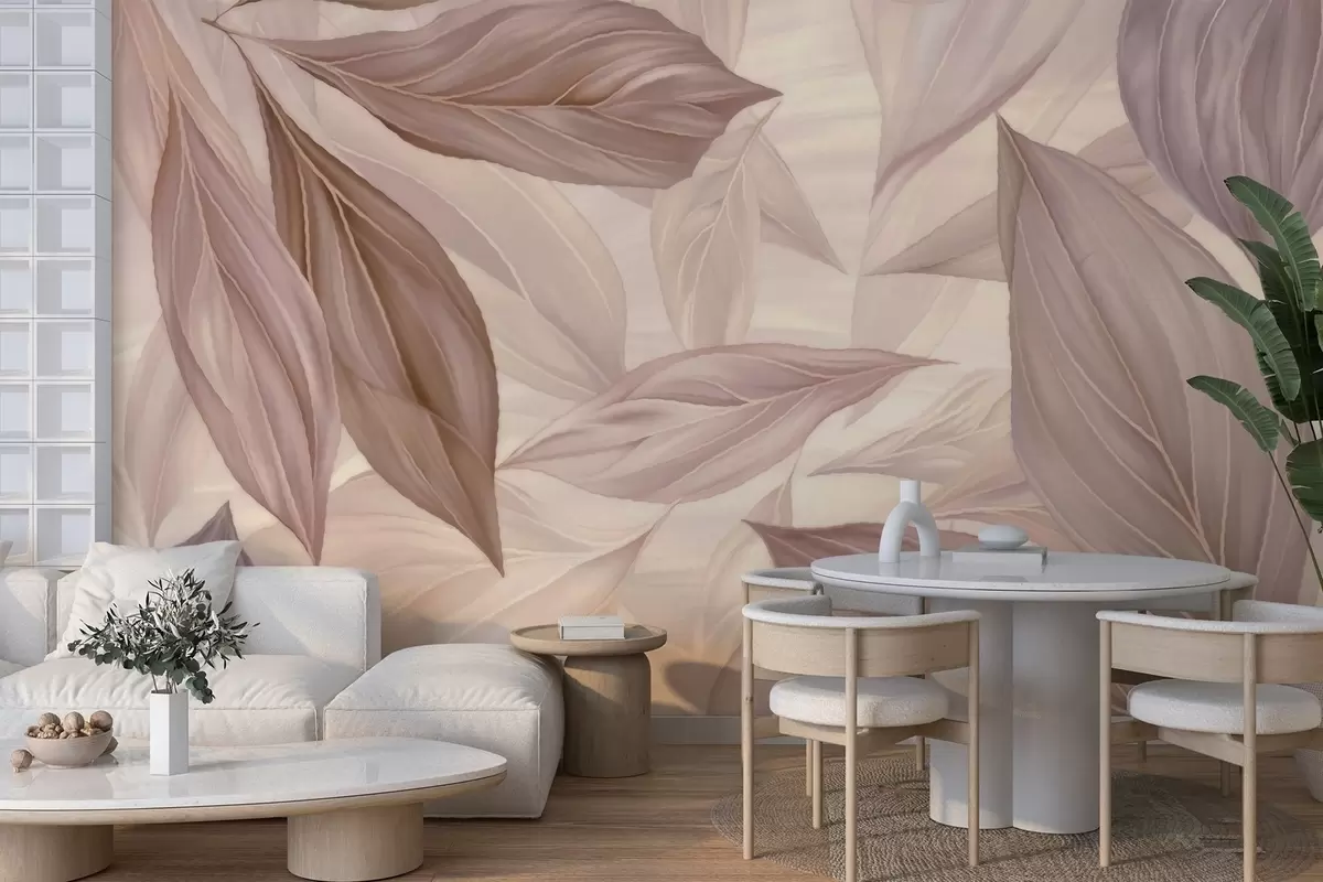 carta da parati Foglie astratte e delicate nr. w04969v1