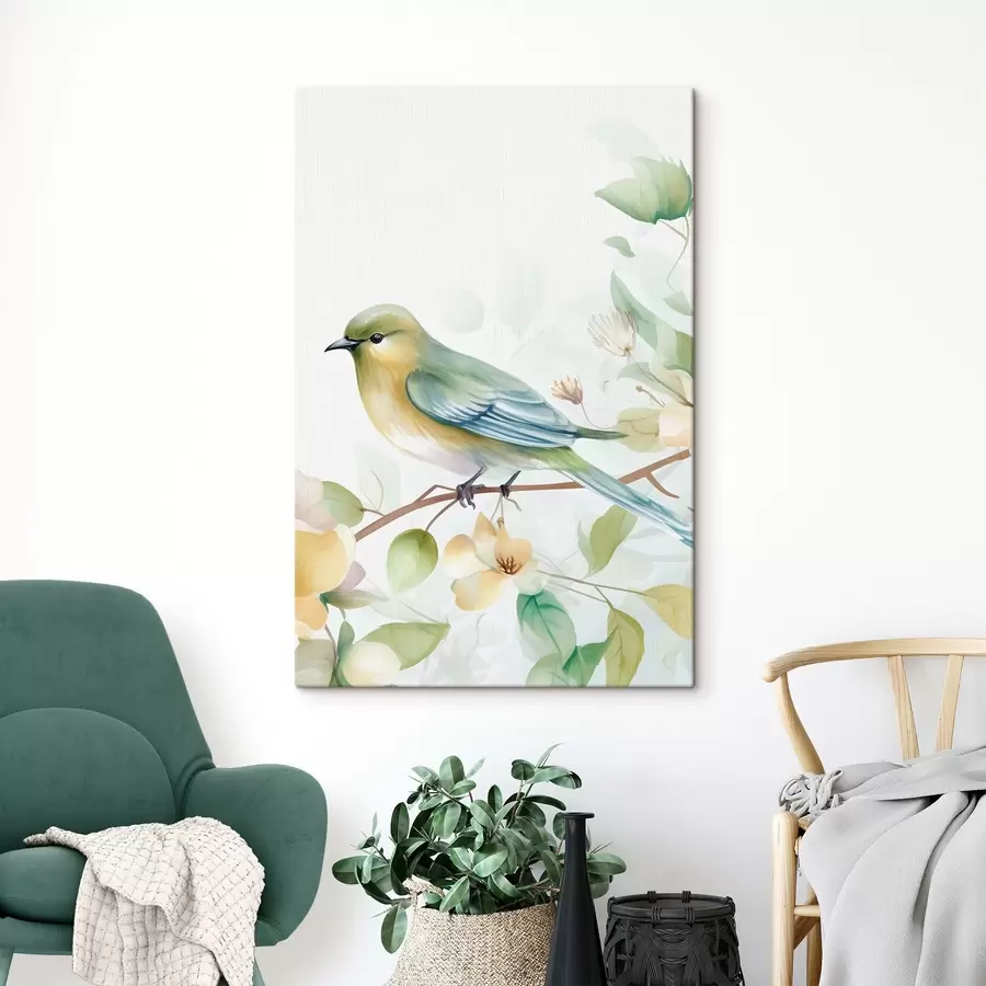 carta da parati Cincia su un ramo, acquerello imitazione nr. s46892