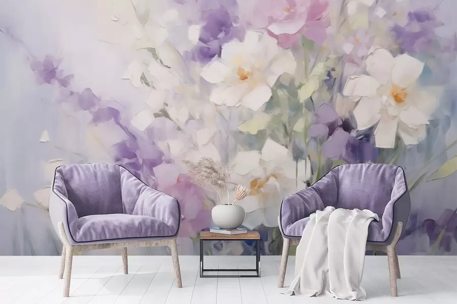 Carta da parati Floreale Bouquet di fiori astratto n. w09597