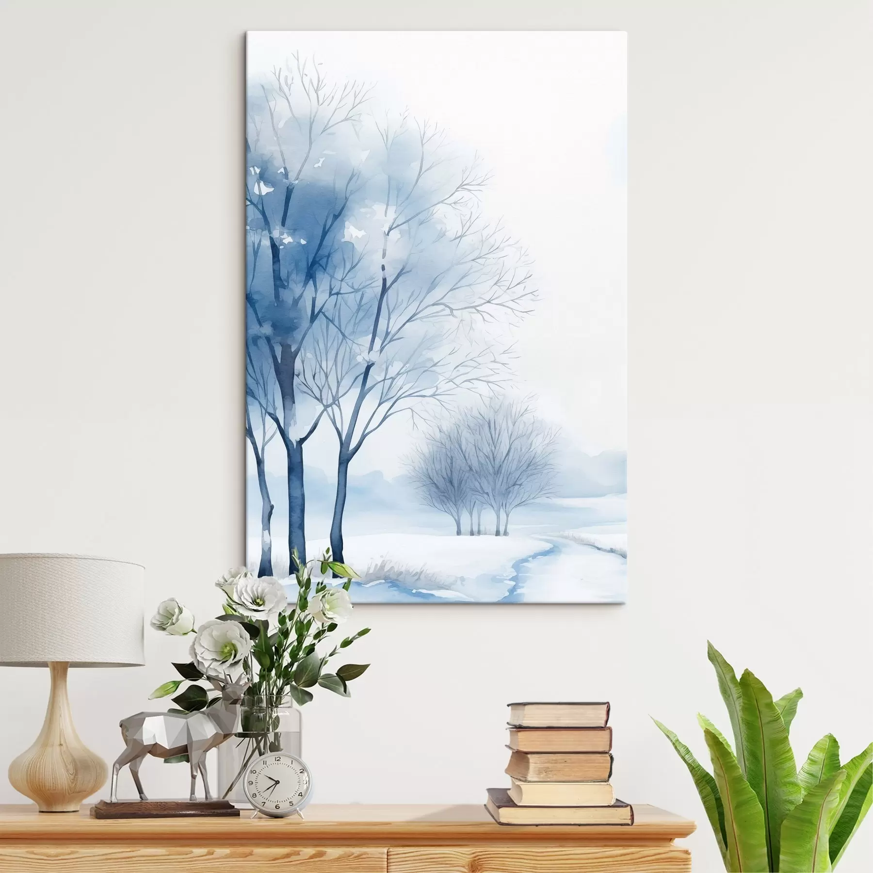 carta da parati Alberi innevati nella foresta nr. s46965