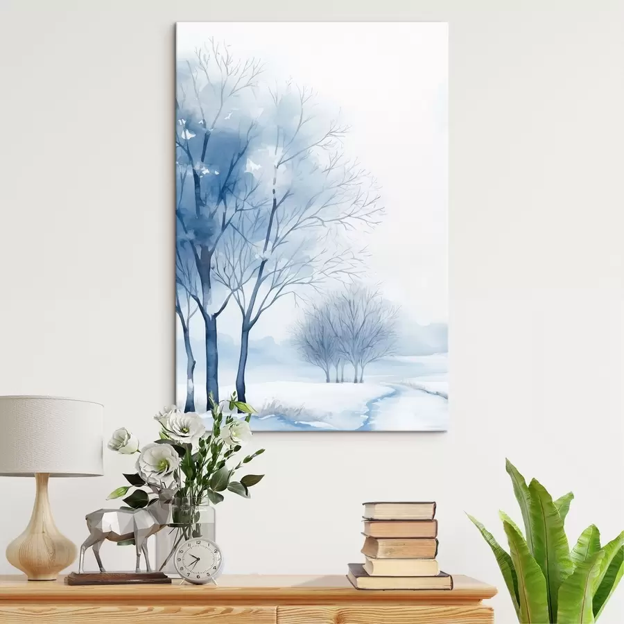 carta da parati Alberi innevati nella foresta nr. s46965