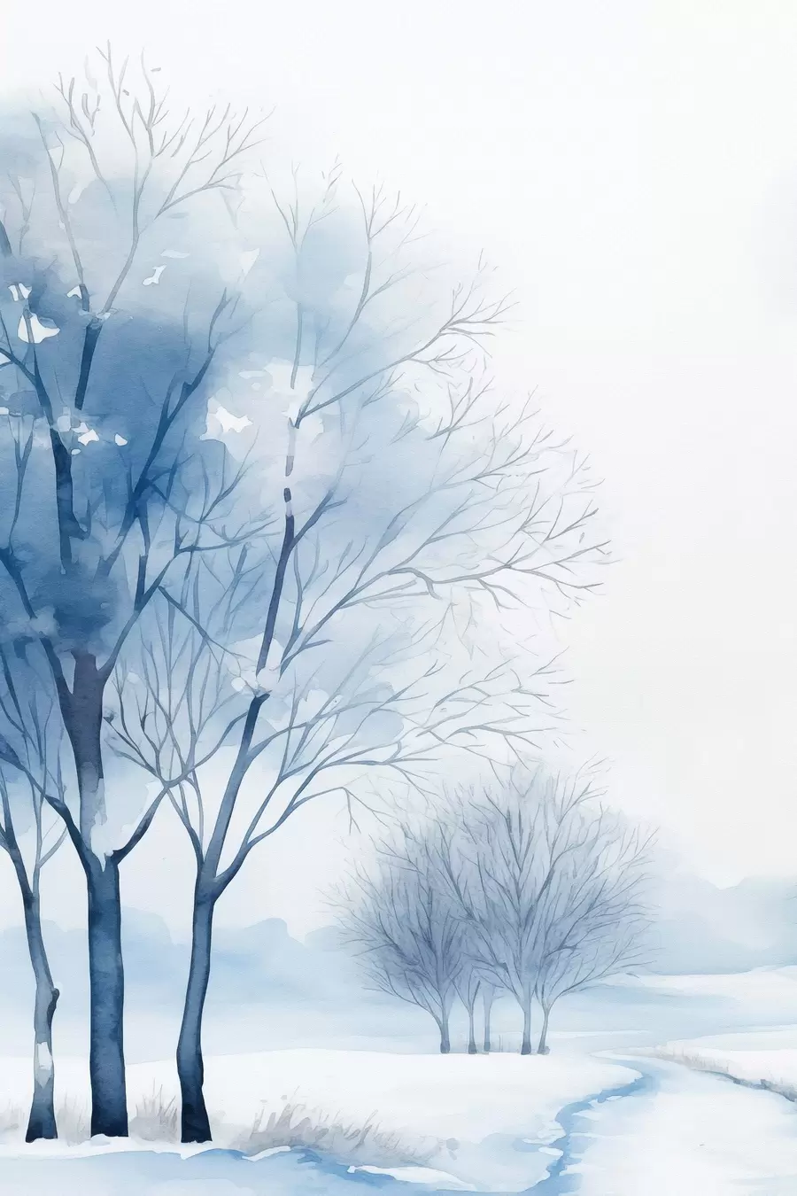 carta da parati Alberi innevati nella foresta nr. f46965