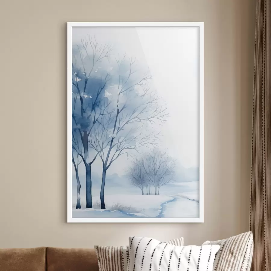 carta da parati Alberi innevati nella foresta nr. f46965