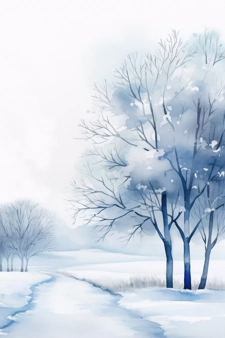 carta da parati Alberi in un giardino invernale nr. f46967