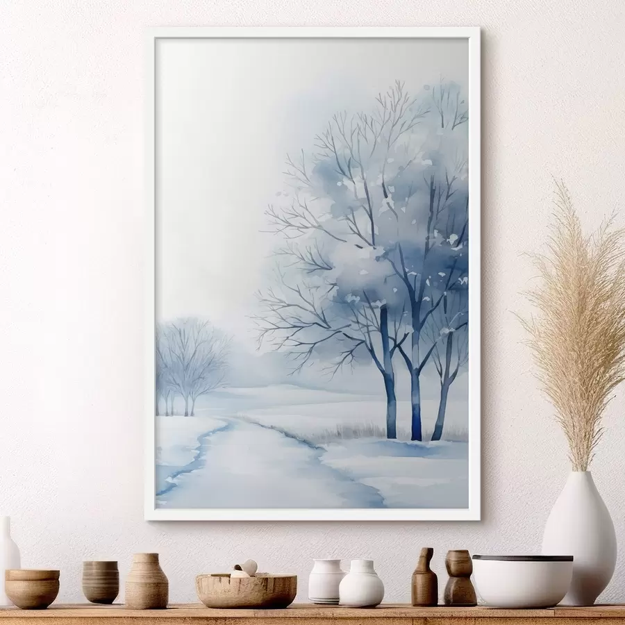 carta da parati Alberi in un giardino invernale nr. f46967