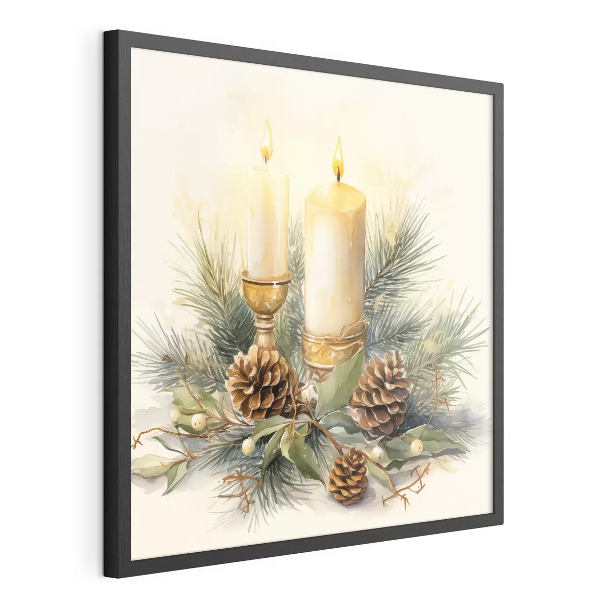Poster Composizione, Capodanno, Abete e candele f46971