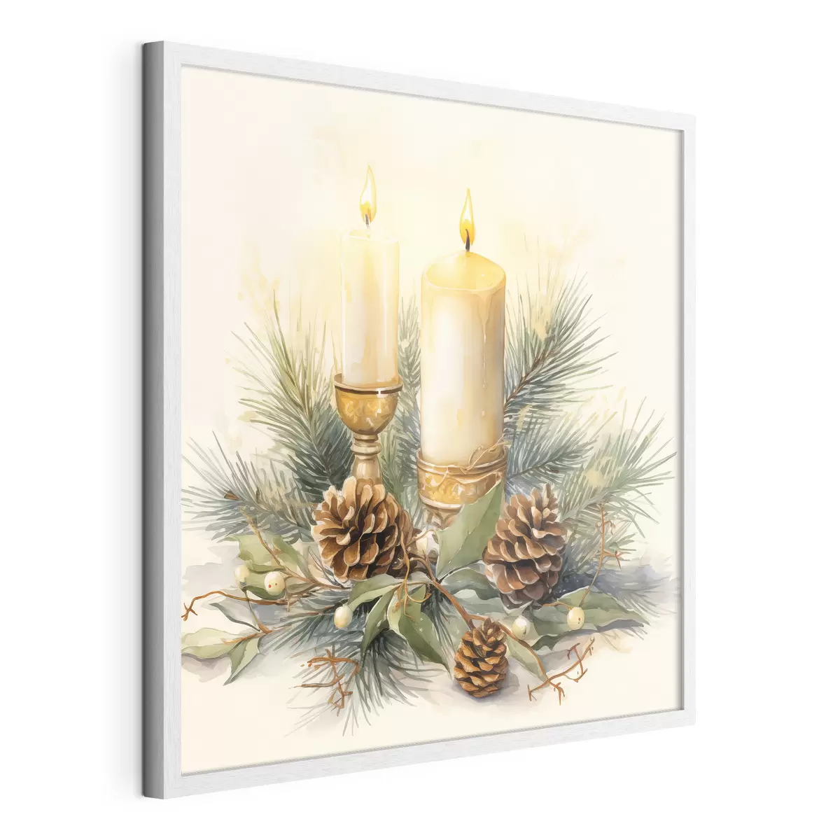 Poster Composizione, Capodanno, Abete e candele f46971