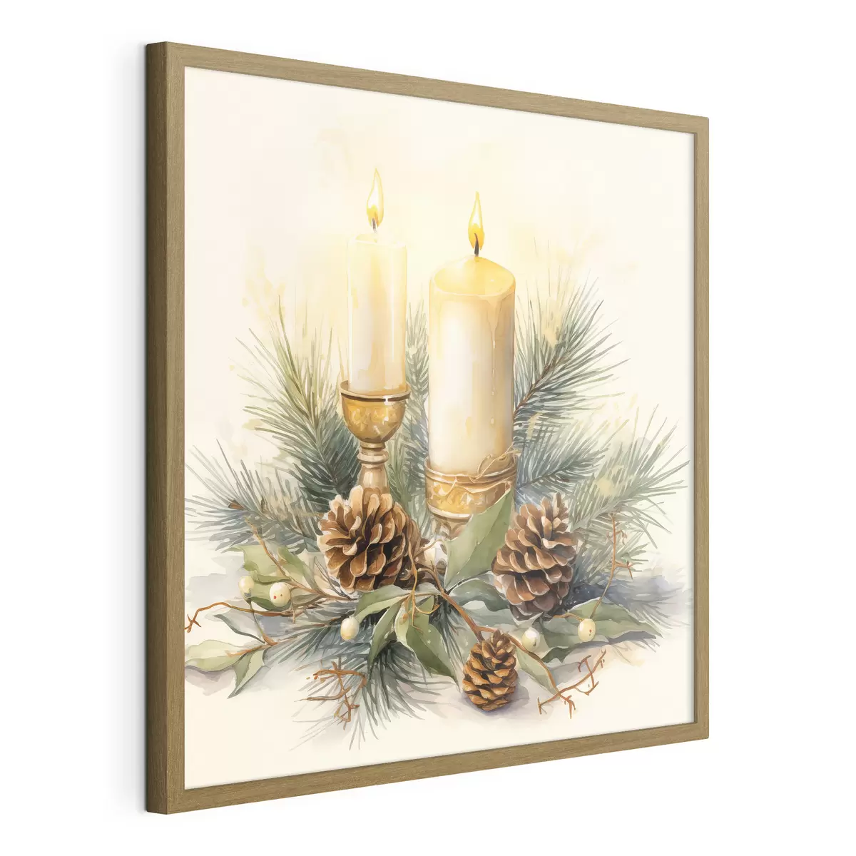 Poster Composizione, Capodanno, Abete e candele f46971
