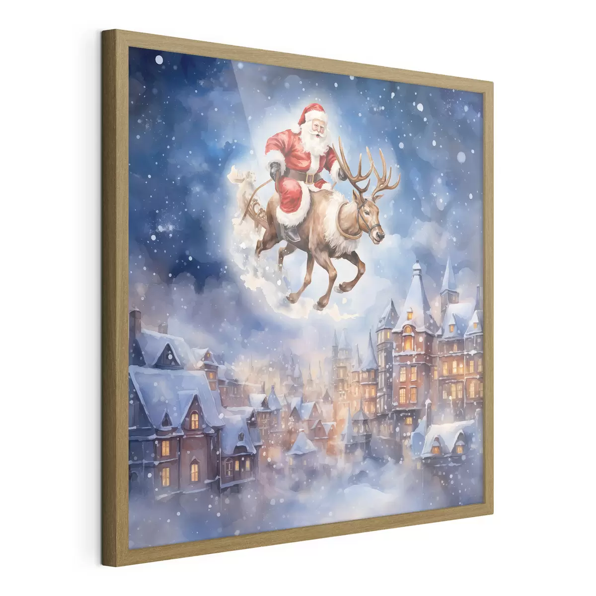 Poster Capodanno da favola, Babbo Natale sulla slitta f46972