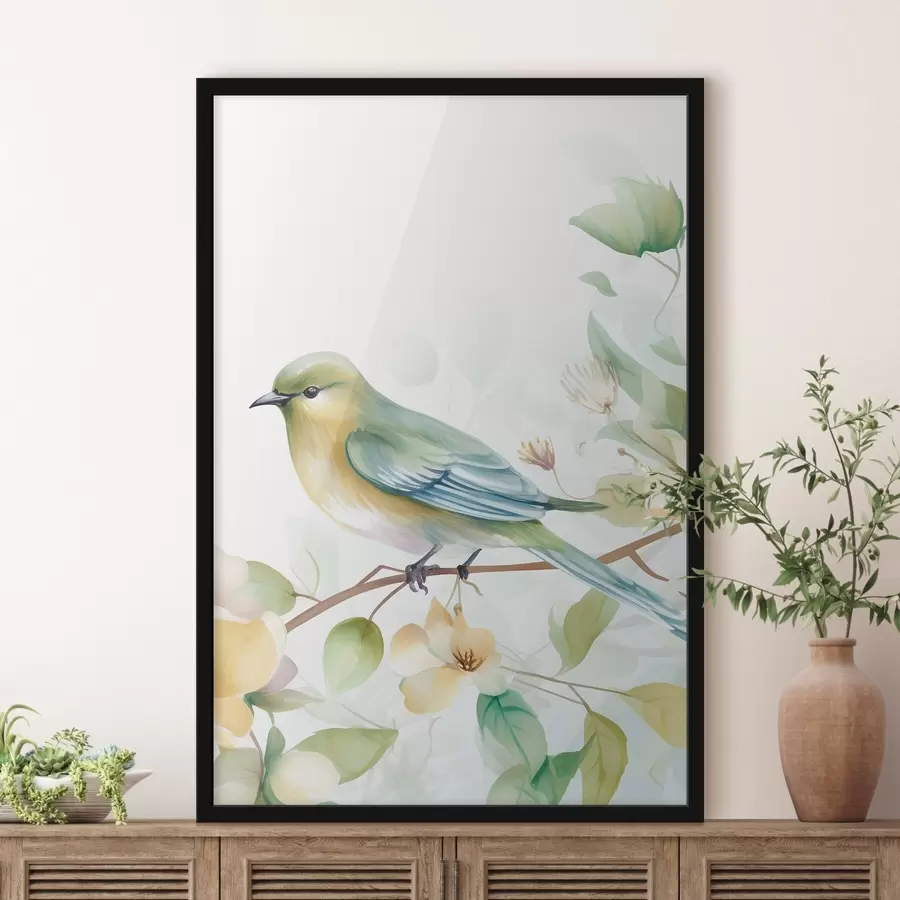 carta da parati Cincia su un ramo, acquerello imitazione nr. f46892