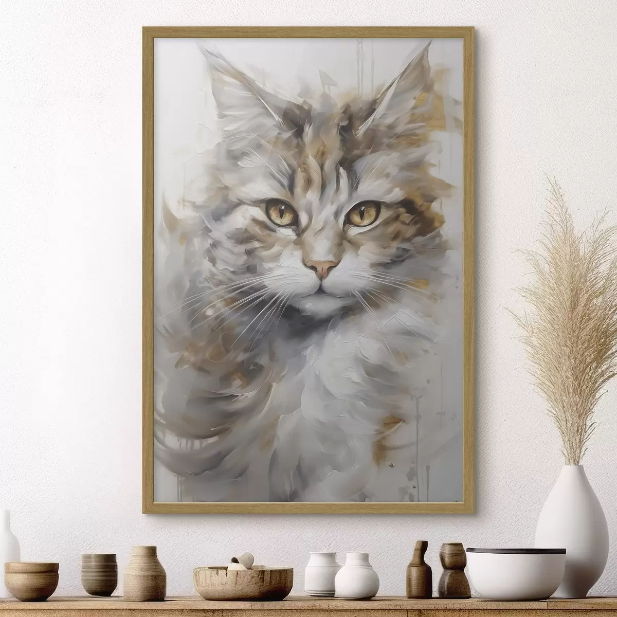 Poster Dipinto che imita un gatto f46833
